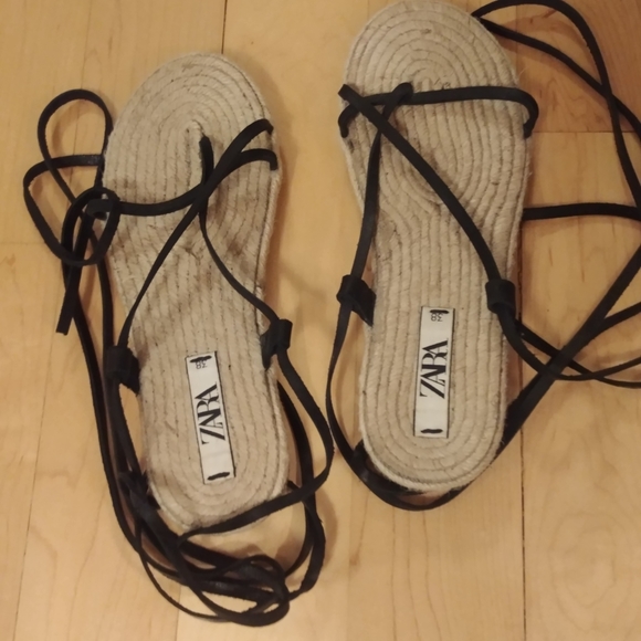 Zara Shoes - Zara lace up sandals